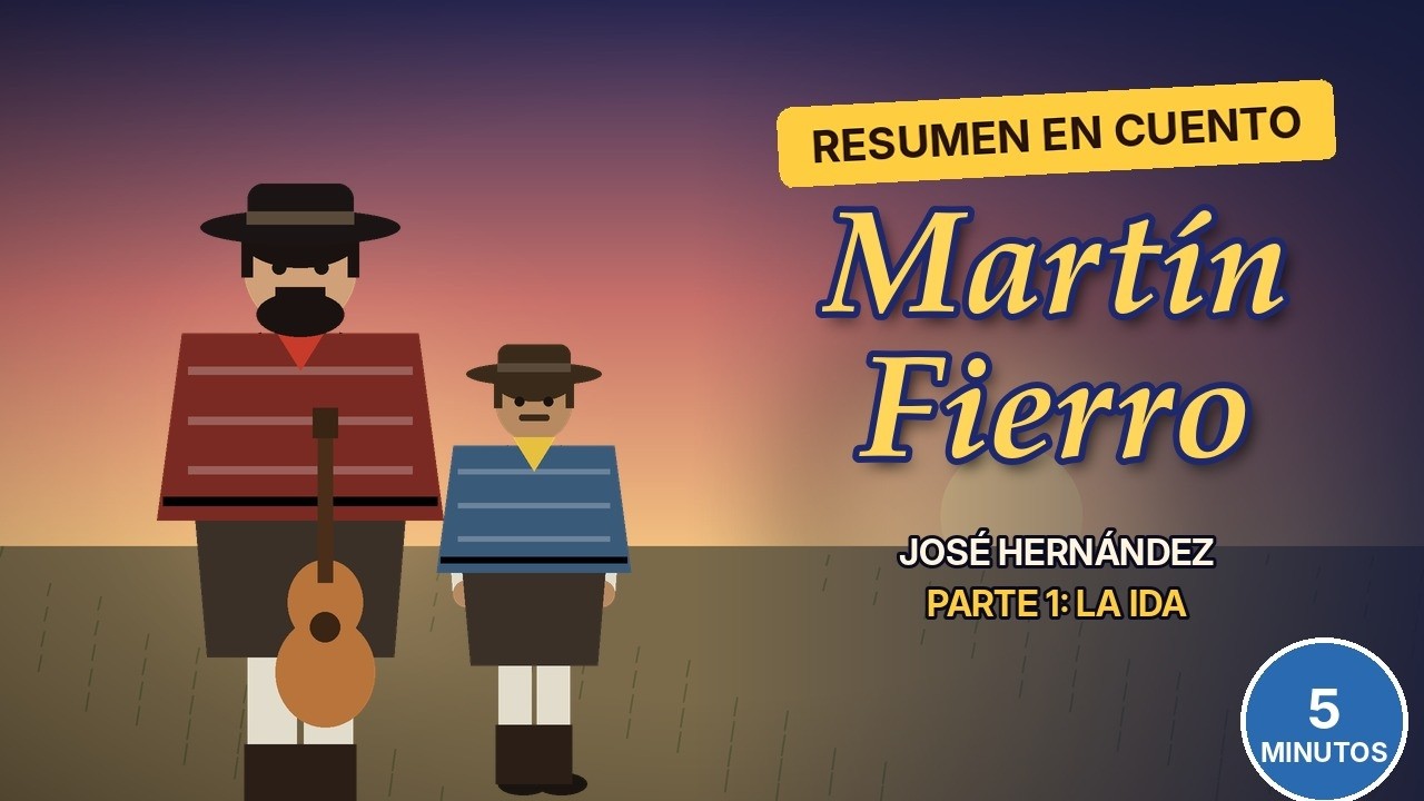 Ilustración del video de Martín Fierro: la ida en Ya me lo leí