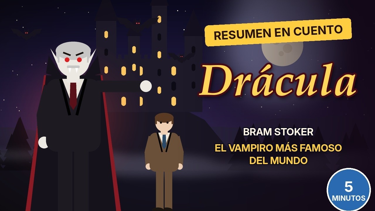 Ilustración del resumen de Drácula del canal Ya me lo leí