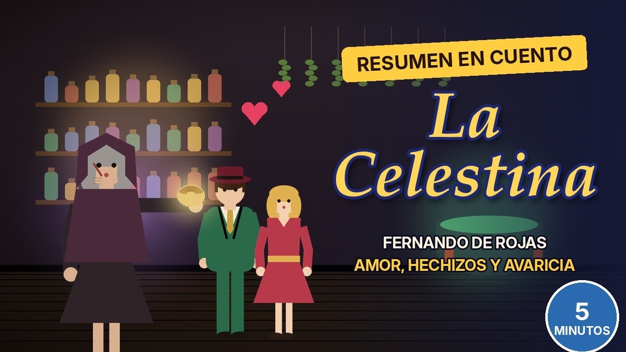Ilustración del resumen de La Celestina del canal Ya me lo leí
