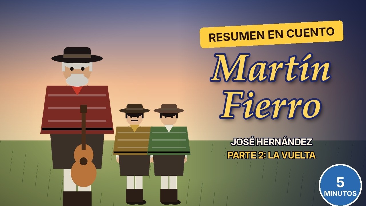 Ilustración del video de Martín Fierro: la vuelta en Ya me lo leí