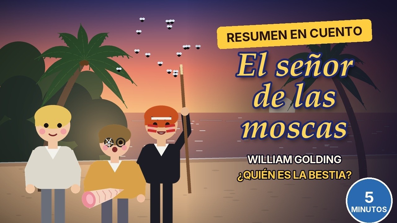 Ilustración del resumen de El señor de las moscas del canal Ya me lo leí